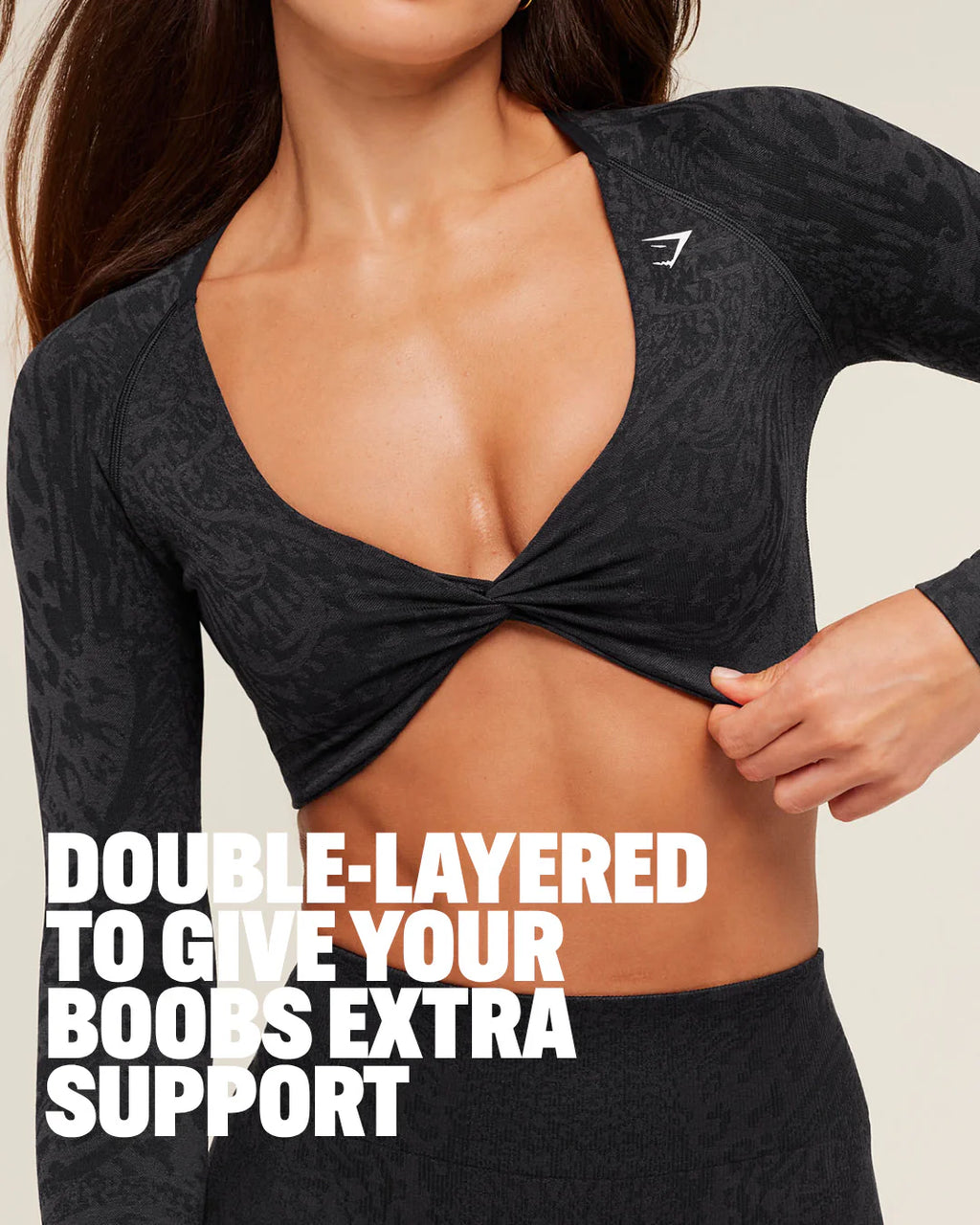 Gymshark Adapt Animal X Whitney Long Sleeve Crop Top