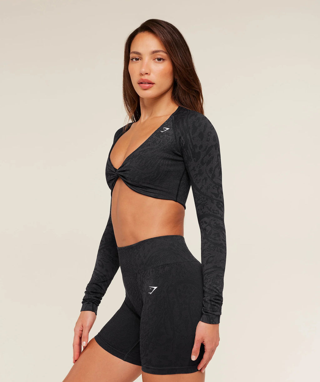 Gymshark Adapt Animal X Whitney Long Sleeve Crop Top